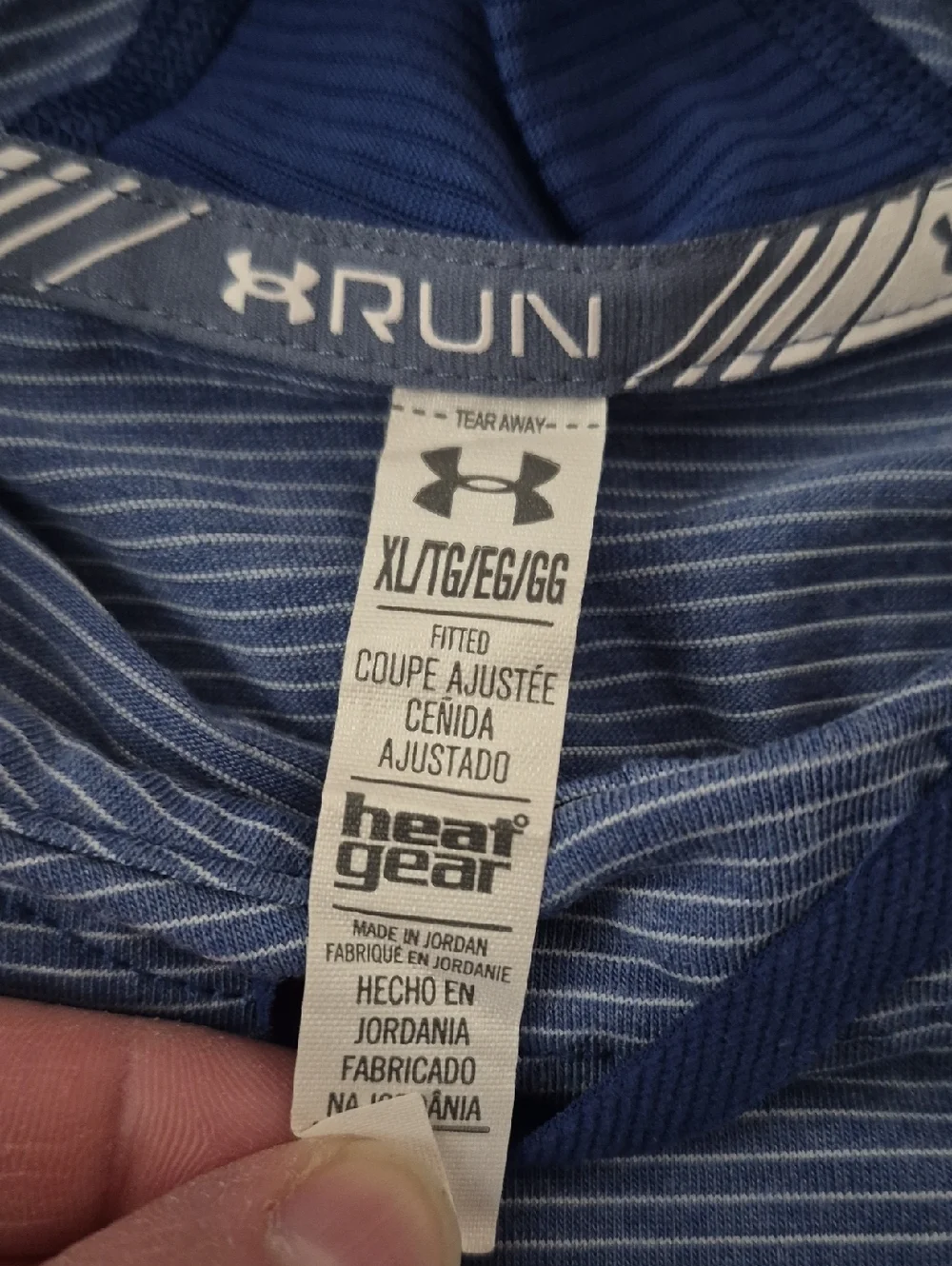 Under Armour Women's Size XL Blue Hooded Thin Performance Long Sleeve - Picture 2 of 4